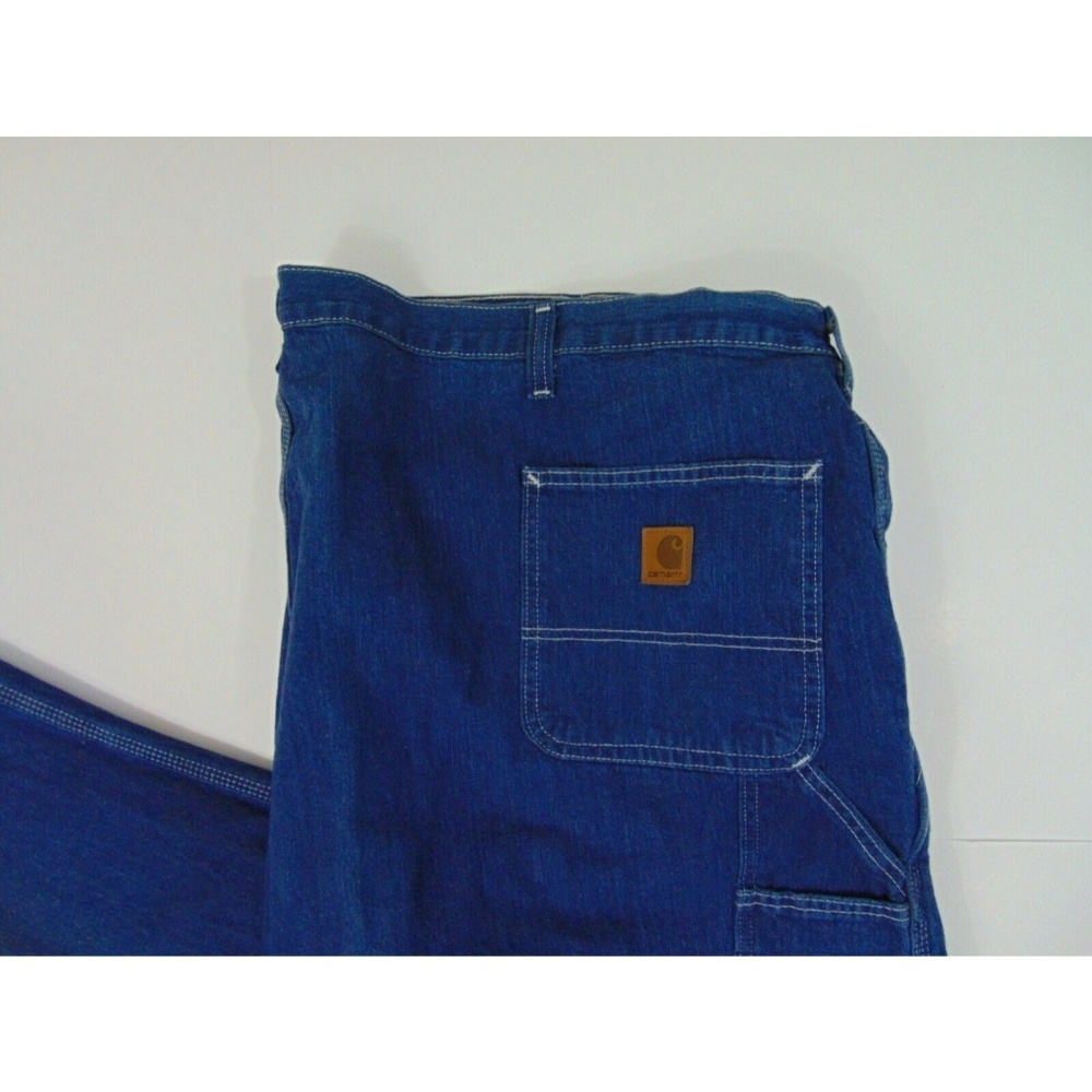 Carhartt Men 54 x 32 Carpenter Blue Jeans Pants - Picture 2 of 4